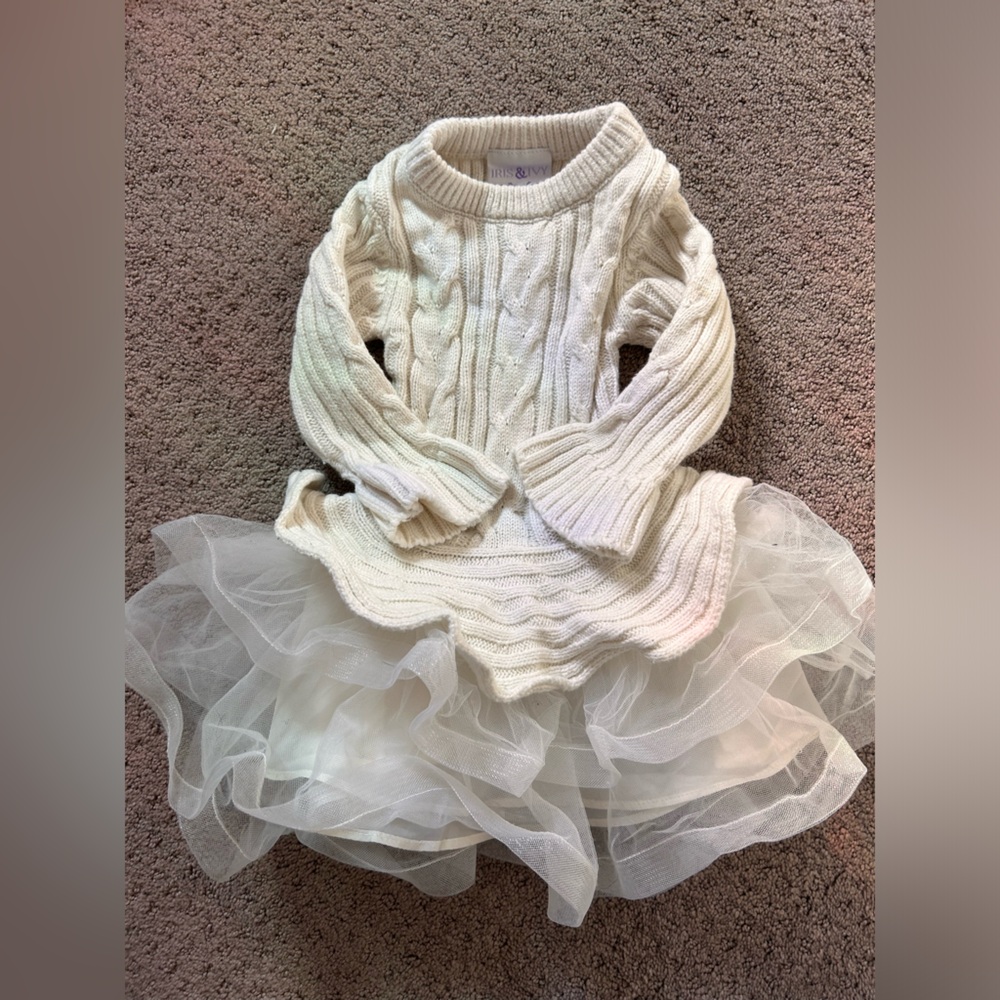 Iris & Ivy Knit & Tulle Dress